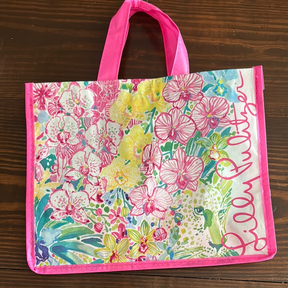 Lilly Pulitzer Pink Floral Tote Bag